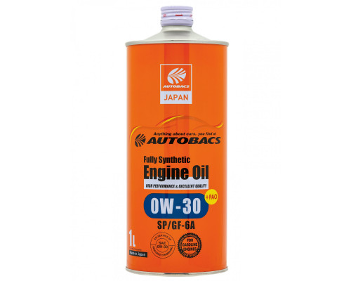 AUTOBACS ENGINE OIL Fully Synthetic 0W-30 SP GF-6A + PAO Моторное масло 1л.