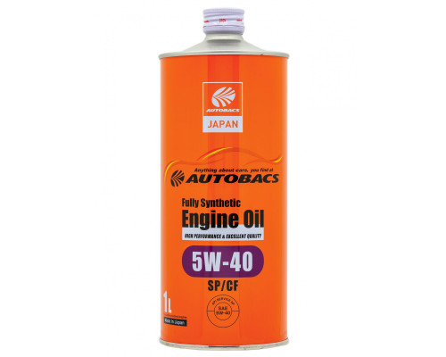 AUTOBACS ENGINE OIL Fully Synthetic  5W-40 API SP/CF Моторное масло 1л.