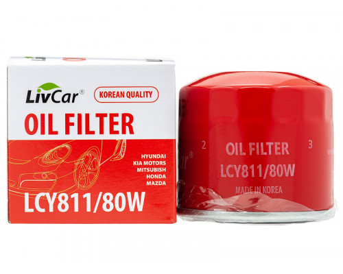 LIVCAR OIL FILTER LCY811/80W / (C-307/C-304) / аналог MANN W 811/80