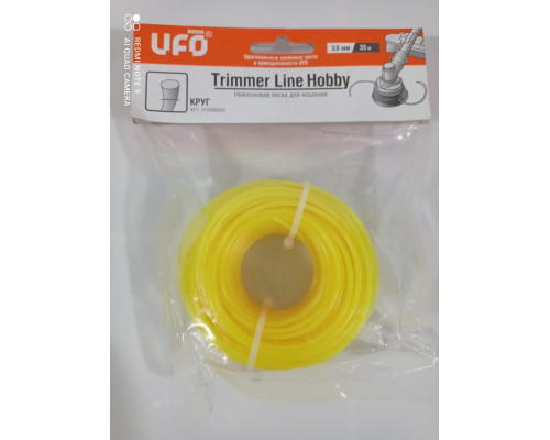 Леска для триммера нейлоновая UFO HOBBY LINE 3,0мм х 35 м (круг)