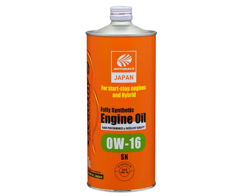 AUTOBACS ENGINE OIL Fully Synthetic 0W-16 API SN Масло моторное 1л.
