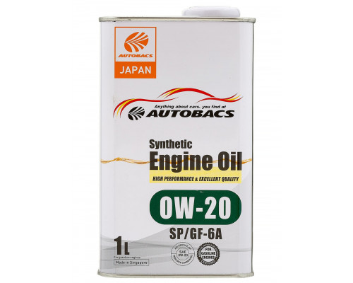 AUTOBACS ENGINE OIL SYNTHETIC 0W-20 SP GF-6A Моторное масло 1л.