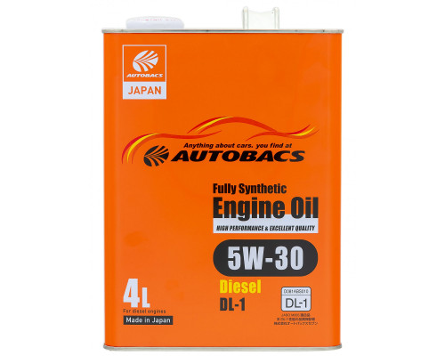 AUTOBACS ENGINE OIL Fully Synthetic DIESEL 5W-30 JASO DL-1 Масло моторное 4л.