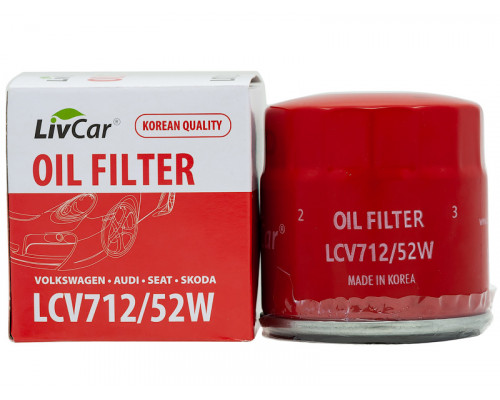 LIVCAR OIL FILTER LCV712/52W / аналог MANN W 712/52