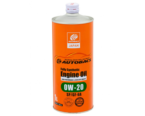 AUTOBACS ENGINE OIL Fully Synthetic 0W-20 API SP / ILSAC GF-6A Масло моторное 1л.