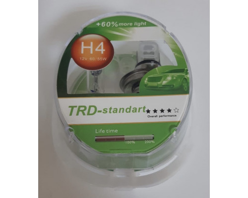 Набор галоген. ламп TRD (STANDART +60 %) H4 12V 60/55W комп. 2шт.