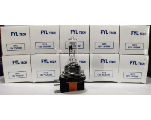Лампа галогеновая  "F Y L" H15 12V 55/15W (PGJ23t-1)